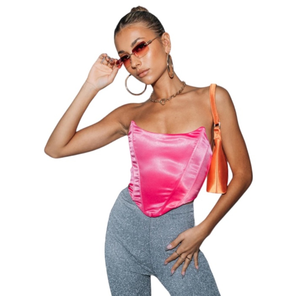 NWT Princess Polly LUCANIA Corset TOP PINK